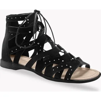 Dámské sandále Sandály kristusky se štrasem černá 39