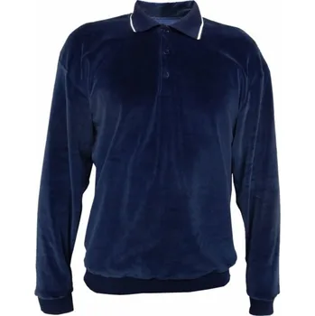 Pánská mikina Pánská plyšová mikina, límeček KINOP 901 temně modrá M