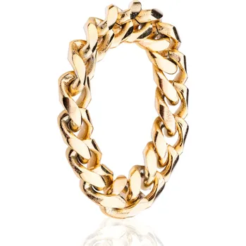 Prsten franco bene Řetězový prsten - pozlacený | 395 Velikost prstenu: 6 (52 mm)