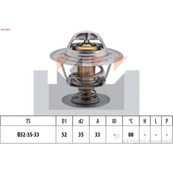 Těsnění motoru Termostat, chladivo KW 580 394S