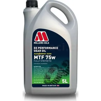 Auto-moto MILLERS OILS převodový olej plně syntetický s nanočásticemi EE Performance MTF 75w 5l