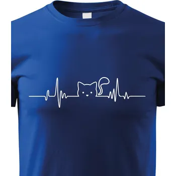 Chlapecké tričko Dětské triko tep kočky 2, Barva Modrá, Velikost 158 cm/12 roků, Canvas Dětské tričko Bezvatriko.cz 2248