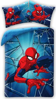 Ložní povlečení Halantex Spiderman mezi vlákny 140 x 200, 70 x 90 cm zipový uzávěr
