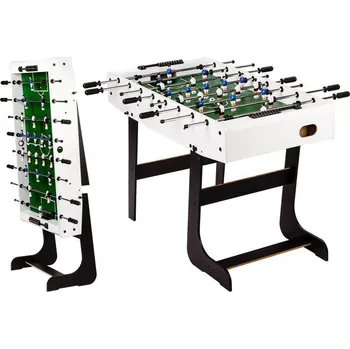 Stolní fotbal se skládacím rámem bílý, 121x101x79 cm, 20 kg