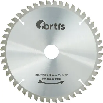 Pilový kotouč Kotouč pilový 216x3,0x30mm Z48W negativní zuby HW Fortis