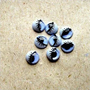 Oči, kulaté s řasami, 7 mm