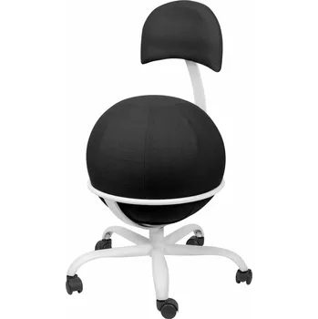 Balónová židle PRACUJ ZDRAVĚ A2+ černá Výška balónové židle: standard do 191 cm, Barva rámu: šedá bez područek a čalouněným balónem