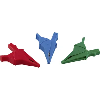 Revizní přístroj Chauvin Arnoux Sada 3 krokosvorek (červená, zelená, modrá), P01101922, krokosvorky, 1 sada