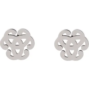 Náramek Náušnice z nerezové oceli, malé, 5 stříbrná mandala