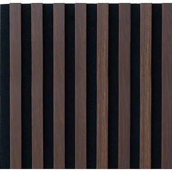 Stavební materiál Dekorační panely dub tmavý 3D lamely na filcovém podkladu