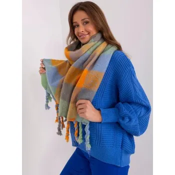 Šátek Dámský šátek s ozdobnými střapci VELL oranžový a zelený