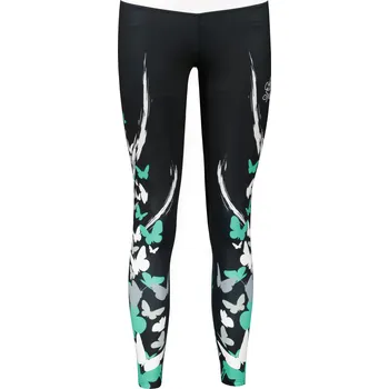 Dámské kalhoty Dámské dlouhé legíny premium ALTISPORT VOJ/ALW022LEG01 ČERNÁ/TYRKYSOVÁ XL