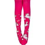 Dívčí vzorované punčocháče WOLA JEDNOROŽEC růžové Velikost: 104-110