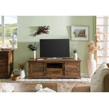 Televizní stolek RODEZ TV deska Mango 170x45x60 tmavě hnědá olejovaná