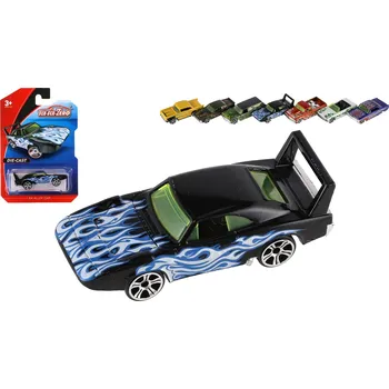 autíčko Teddies Auto kov/plast 8cm na volný chod mix barev na kartě 11x16,5cm