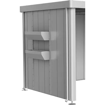 Zahradní domek Biohort Neo- závěsné truhlíky FloraBoard na stěny postranní střechy-3 barvy Barva: Stříbrná metalíza