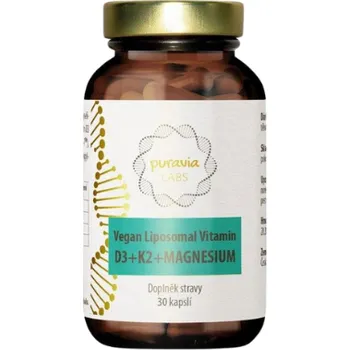 Liposomální vitamín D3 + K2 + Magnesium, VEGAN - 30 kapslí