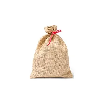 Dárková taška Jutový sáček se stuhou 25 x 18 cm