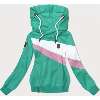 Dámská mikina Zelená dámská mikina s kapucí (2301) odstíny zelené 46