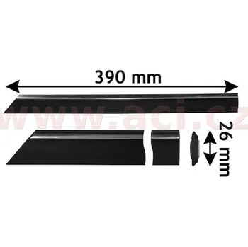 Auto-moto boční lišta zadního blatníku s chromovým pruhem 5dv. L (doprodej)