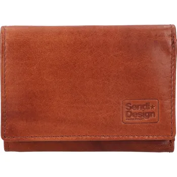 Peněženka Menší dámská kožená peněženka SendiDesign Clio - koňak
