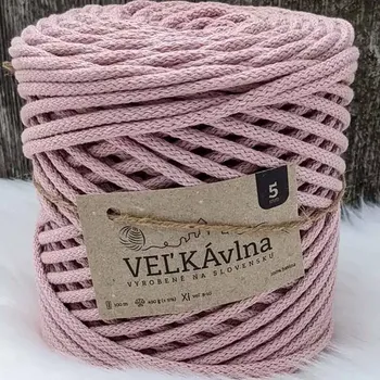 Příze Velká vlna Špagát 5mm Růženín (Špagátová příze 5mm Růženín)