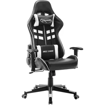 vidaXL Marketos Herní židle černá a bílá umělá kůže