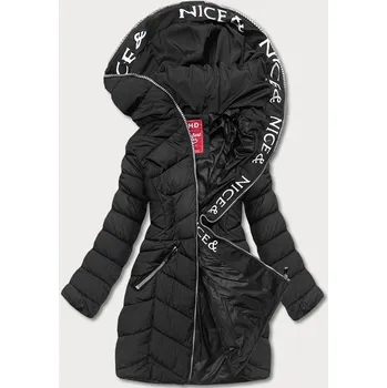 Černá dámská péřová bunda pro přechodné období (2M-001) odstíny černé S (36)