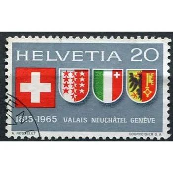 Poštovní známka (1965) MiNr. 819 - O - Švýcarsko - Erby