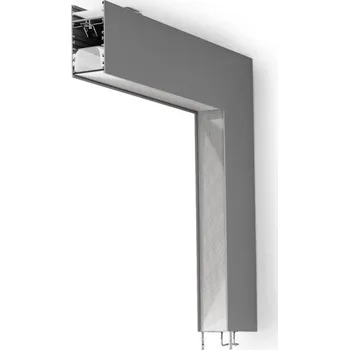 Ledshopik Svítidlo SERPENT tvar L90 PW | přisazené | svit dolů | stříbrné | prizma | 4000K | ON-OFF