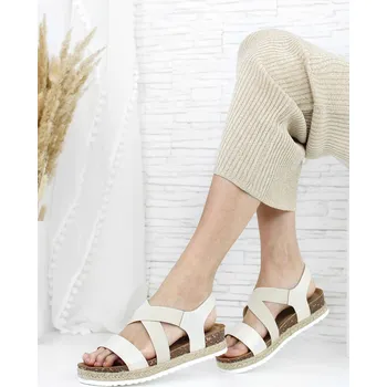 Dámské sandále Cathay moda Béžové sandále 6066-3BE Velikost: 36