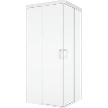 Ronal Bathrooms (Sanswiss) Dvoudílné posuvné dveře Ronal Cadura pravé / 1 strana rohového vstupu 750 x 2000 mm, bílá matná/sklo čiré