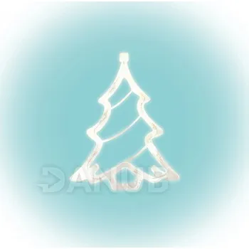 Vánoční ozdoba LED dekorace do okna, stromeček, 19cm, 4,5V