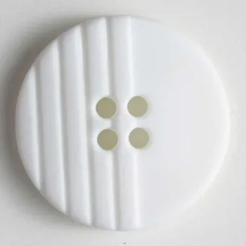 Knoflík Knoflík dámský DILL 260463 PLASTOVÝ BÍLÝ - Bílá, 23 mm