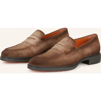 Pánské mokasíny Santoni Pánské Mokasíny Typu Penny, hnědá, 42