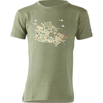 Dětské termoprádlo WILLY dětské merino triko - Zelená 6666 / 140 / Zelená