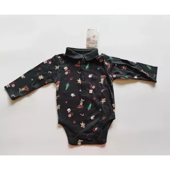 Body Vánoční body s dlouhými rukávy a límcem (9-12 m) (Značka: NUTMEG)