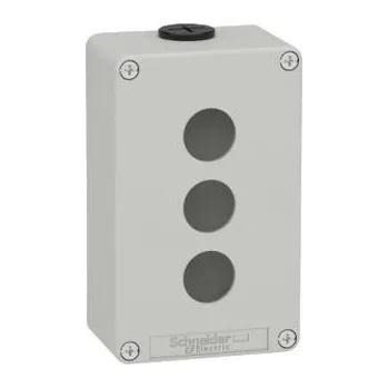 Schneider Electric XAPD2203 Skříň kovová, Šedá, M20 3 otvory, 22MM 80X130X51,5 UL CSA
