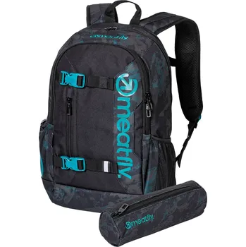 Meatfly Basejumper 2dílný školní set, Petrol Mossy/Black