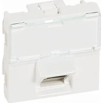 Elektrická zásuvka Legrand 076507 MOSN 1XRJ45 STP C6 2M 45°