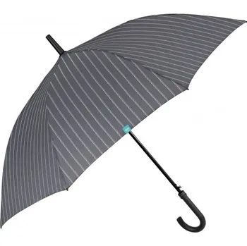Deštník PERLETTI Time, Automatický golfový deštník Gessato / šedý, 26345