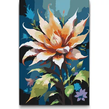 Malování podle čísel - Kouzelná květina Velikost: 20x30cm, Rámování: Pouze srolované plátno