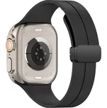 Techsuit Náhradní řemínek Apple Watch 1/2/3/4/5/6/7/8/9/SE/SE 2/Ultra/Ultra 2 (42/44/45/49mm) Černá