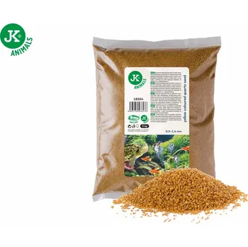 Barevný křemičitý písek žlutý, 2 kg, do akvária a terária