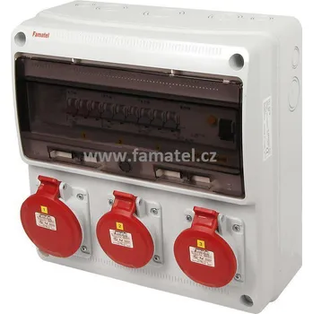 Rozvaděč Famatel v601 - ZSF00201000.1 /3974 Zás.skříň IP44 jištěná s chráničem 63/4/003