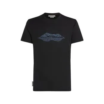 Icebreaker Merino 150 Tech Lite SS Tee Pukaki Reflected Men Black černá XL