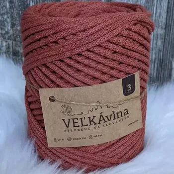 Příze Velká vlna Špagát 3mm Terakota (Špagátová příze 3mm Terakota)