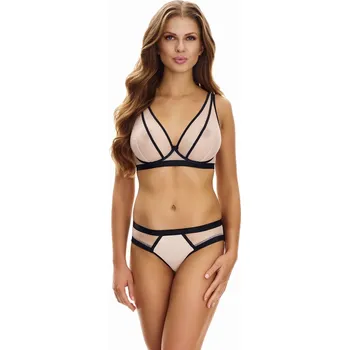 Podprsenka Měkká podprsenka Lupo 2470 béžovo-černá 75E