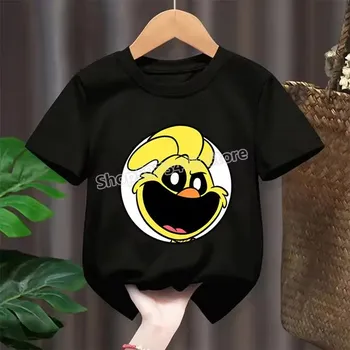 Dívčí oblečení Dětské tričko s potiskem Smiling Critters (černé) Barva: žlutý potisk, Velikost: 110