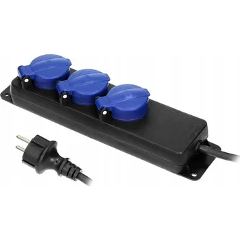 Napájecí kabel Prodlužovací Kabel přívod s lištou Orno 5 m, 3 ks, černý